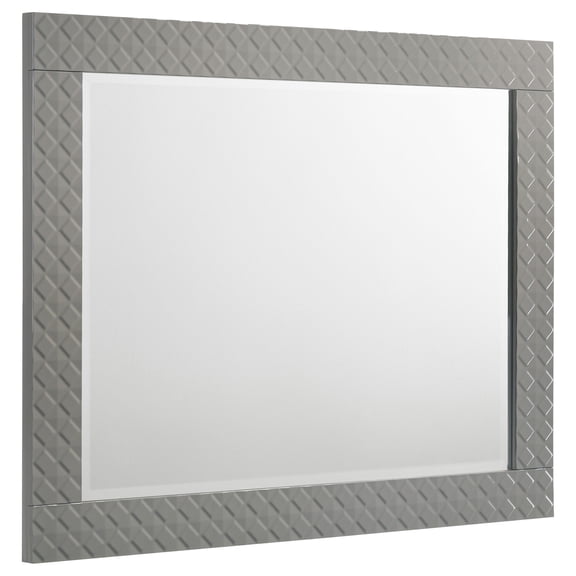 Coaster Ives Dresser Mirror, Grey High Gloss