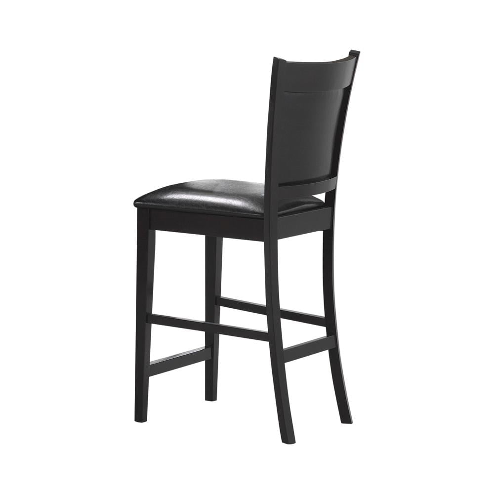 Espresso Black Leatherette 39.75" Transitional Counter Stool