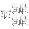 thumbnail image 1 of Jillian 5-piece Round Mirror Top Dining Set Black Nickel, 1 of 15
