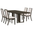 thumbnail image 1 of Coaster Kelly 5-piece Wood Rectangular Dining Table Set in Beige and Dark Gray, 1 of 2