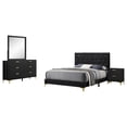 thumbnail image 1 of Coaster Kendall 4-Piece Queen Bedroom Set, Black, 1 of 17