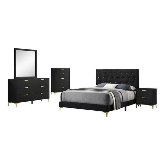 Kendall 5-piece Queen Bedroom Set Black