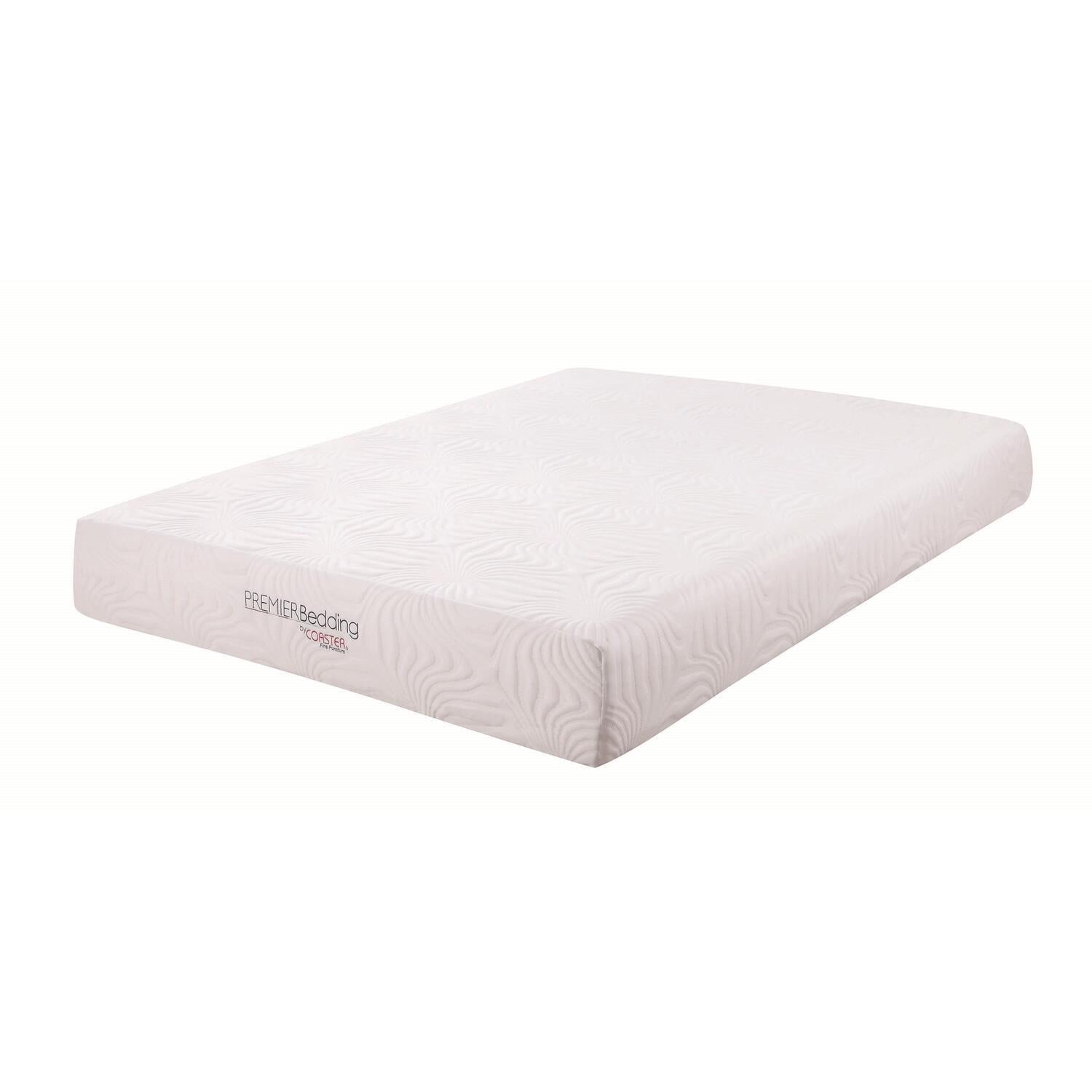 Transitional California King 10" White Memory Foam Mattress