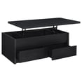 thumbnail image 1 of Knapp Lift Top Cocktail Coffee Table with Dual Drawers Black, 1 of 12
