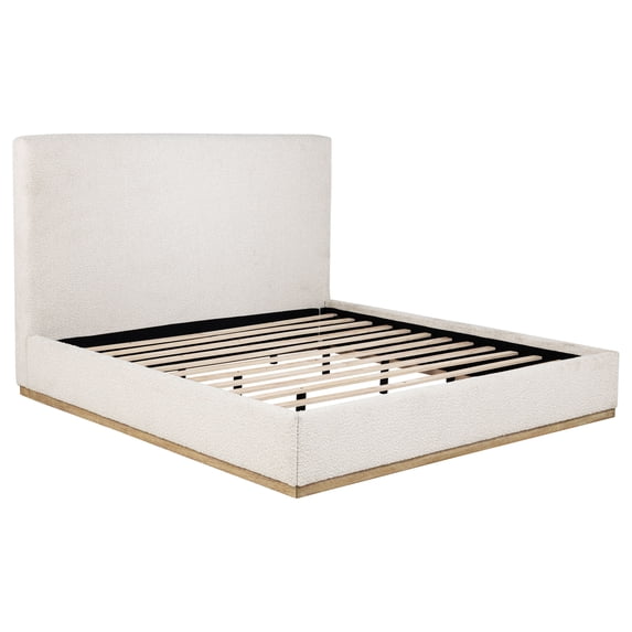 Knox Upholstered Queen Panel Bed Cream