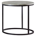 thumbnail image 1 of Lainey Round Faux Marble Side End Table Gray, 1 of 4