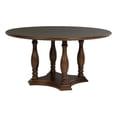 thumbnail image 1 of Landon 60-inch Round Wood Pedestal Dining Table Rich Brown, 1 of 7