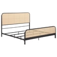 thumbnail image 1 of Lanewood Open Cane Webbing Metal Eastern King Bed Black, 1 of 12