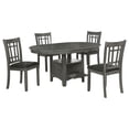 thumbnail image 1 of Lavon 5-piece Oval Extension Leaf Dining Set Medium Grey, 1 of 15