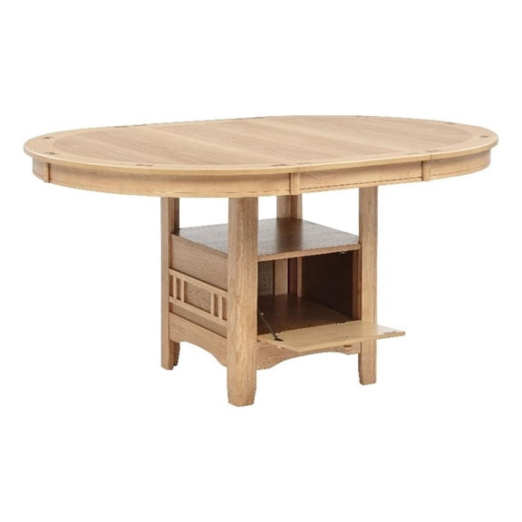 Coaster Lavon Oval Transitional Wood Dining Table in Light Oak