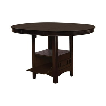 Coaster Lavon Transitional Wood Oval Counter Height Table Espresso