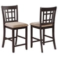 thumbnail image 1 of Lavon Wood Counter Height Dining Chair Tan and Espresso (Set of 2), 1 of 13