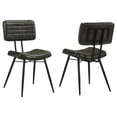 thumbnail image 1 of Misty Leather Upholstered Dining Chair Antique Espresso (Set of 2), 1 of 11