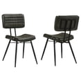 thumbnail image 1 of Misty Leather Upholstered Dining Chair Espresso (Set of 2), 1 of 11