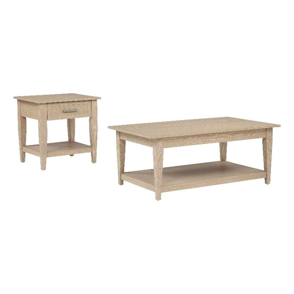 Coaster Lindenton 2-Piece Wood Lift-Top Coffee Table Set in Blonde