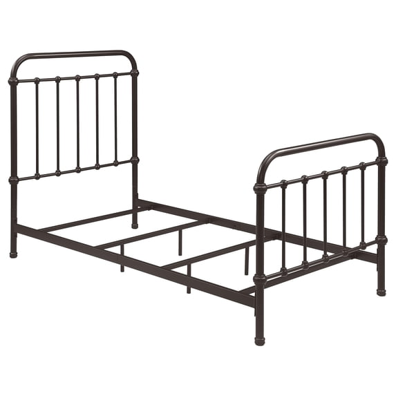 Livingston Twin Panel Metal Bed Dark Bronze