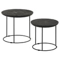 thumbnail image 1 of Loannis 2-piece Round Mango Wood Nesting Table Matte Black, 1 of 10
