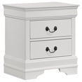 thumbnail image 1 of Louis Philippe 2-drawer Nightstand Bedside Table White, 1 of 13