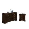 thumbnail image 1 of Coaster Louis Philippe 2PC Set with Dresser and Nightstand in Brown, 1 of 7