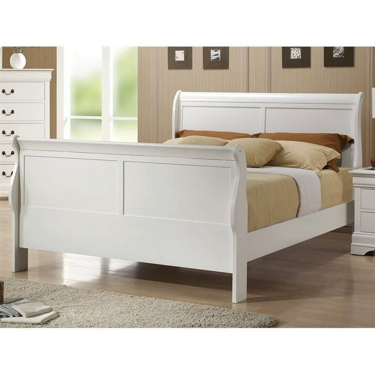 Coaster Louis Philippe Queen Sleigh Bed in White 
