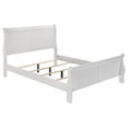 thumbnail image 1 of Louis Philippe Wood Eastern King Sleigh Panel Bed White, 1 of 6