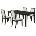 thumbnail image 1 of Louise 5-piece Rectangular Extension Leaf Dining Set Black, 1 of 11