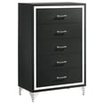 thumbnail image 1 of Lucia 5-drawer Bedroom Chest of Drawers Black, 1 of 12