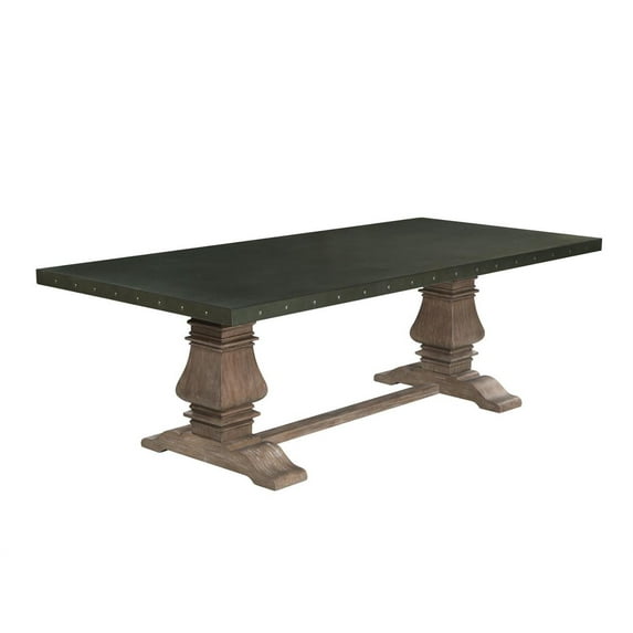 Mapleton Rustic Amber Dining Table