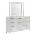 thumbnail image 1 of Coaster Marmore 9-Drawer Contemporary Wood Dresser and LED Mirror in White, 1 of 17