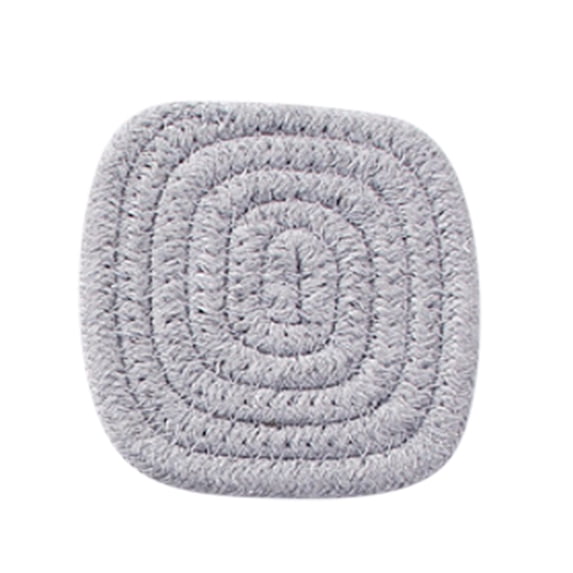 Coaster Mat Woven Cotton Hot Pot Trivet Single Drinkware, High Heat Insulation Kitchen Gadget, Multi-Purpose Beverage Container Pad for Cooking Baking Spoon Rest Dining Table Protection