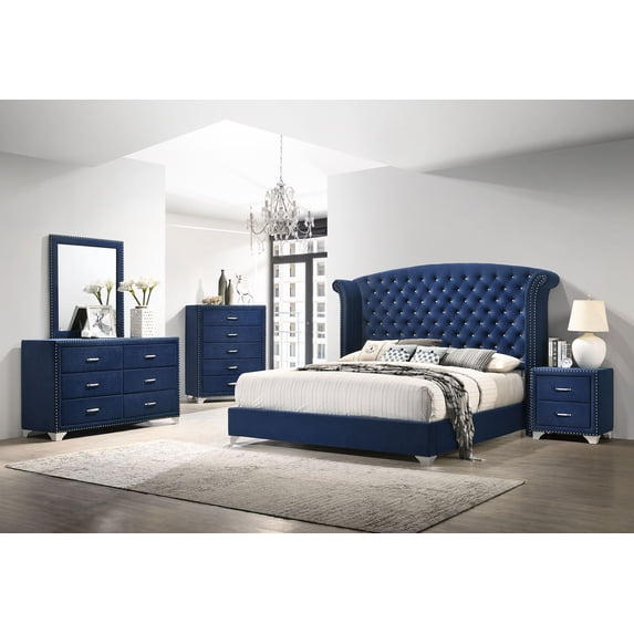 Coaster Melody 5-Piece Queen Bedroom Set, Pacific Blue