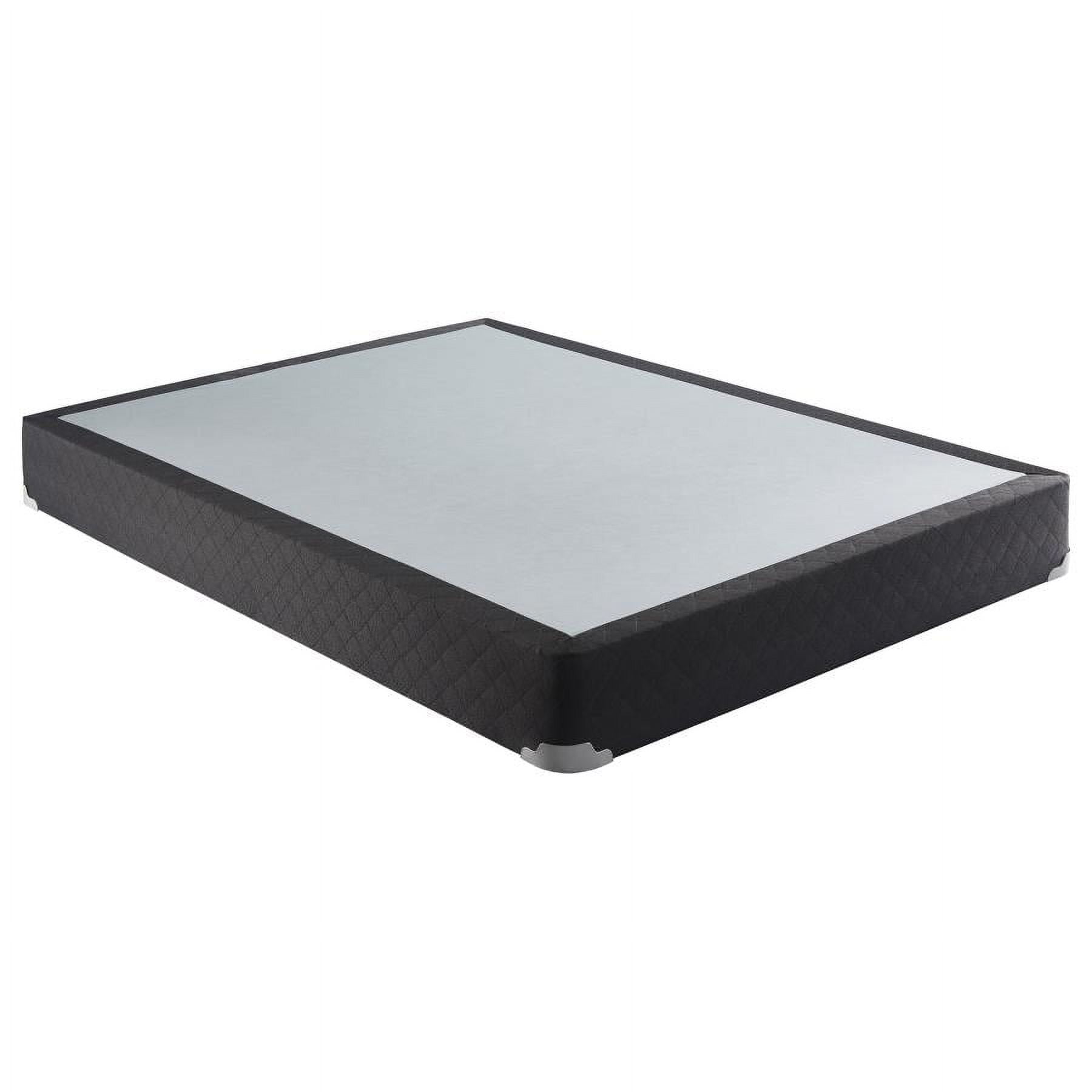 Gray Fabric Queen Box Spring Foundation with Foam Padding