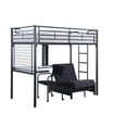 thumbnail image 1 of Jenner Twin Futon Workstation Loft Bed Black, 1 of 4