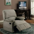 Coaster Microfiber Upholstered Glider Recliner Chair in Sage