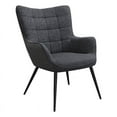 thumbnail image 1 of Coaster Mid-Century Fabric Tufted Upholstered Accent Chair in Gray, 1 of 6