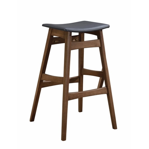 Coaster Mid-Century Modern Bar Stool, Walnut Finish
