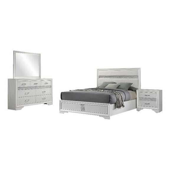 Miranda 4-piece California King Bedroom Set White