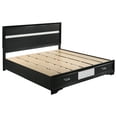 thumbnail image 1 of Miranda 51-inch Wood Eastern King Storage Panel Bed Black, 1 of 9
