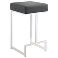 thumbnail image 1 of Gervase Square Counter Height Stool Grey and Chrome, 1 of 6