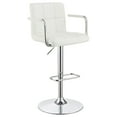 thumbnail image 1 of Palomar Adjustable Height Bar Stool White and Chrome, 1 of 10