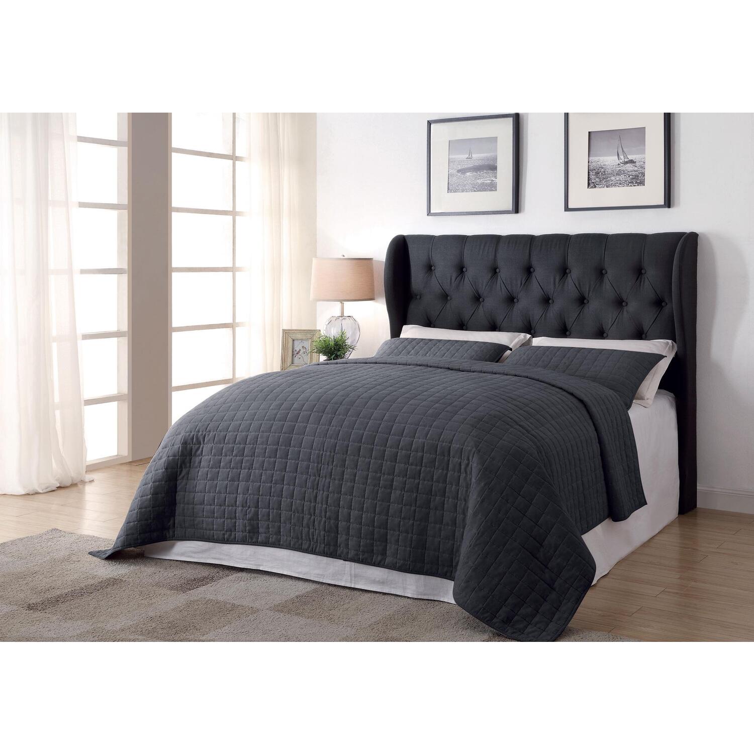 Coaster Murrieta Tufted King California King Headboard in Charcoal
