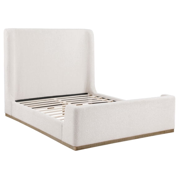 Nala Upholstered Queen Sleigh Bed Cream