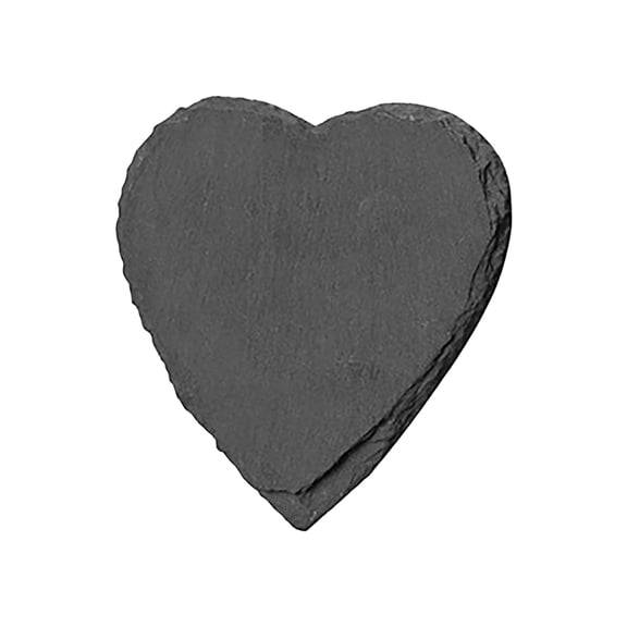Coaster, Natural Slate Heart Shaped, 1 Pack Non Slip Heat Resistant Drink Mat, For Coffee Beer Tea Wine Mugs Table Protection Home Kitchen Bar Office Party Daily Use