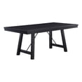 thumbnail image 1 of Coaster Newport Wood Rectangular Trestle Dining Table in Black, 1 of 7