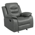 thumbnail image 1 of Coaster Nova Leather Upholstered Glider Recliner Chair Dark Gray, 1 of 16