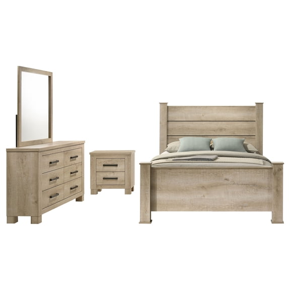 Oakglen 4-piece Queen Bedroom Set Weathered Oak