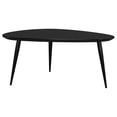 thumbnail image 1 of Odessa Triangular Solid Wood Coffee Table Black, 1 of 11