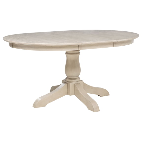Coaster Orrison Oval 62-Inch Wood Extension Leaf Dining Table, Linen
