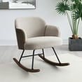 thumbnail image 1 of Paige Boucle Upholstered Mid Back Rocking Chair Beige, 1 of 12