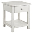 thumbnail image 1 of Payne 1-drawer Wood End Table with Shelf Distressed White, 1 of 8